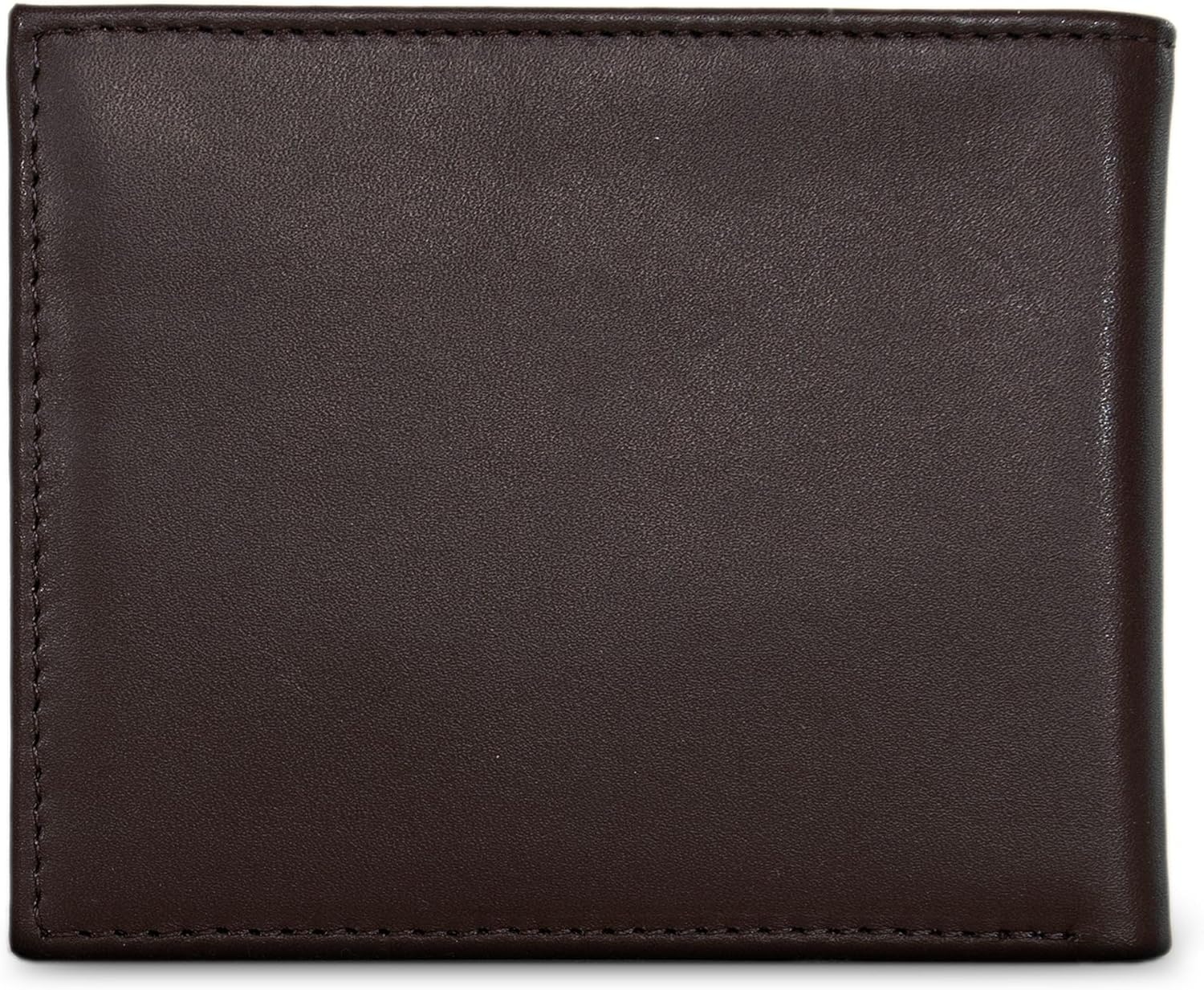image:imageNautica Mens Bifold Leather Wallet RFID Blocking ID Window Card Slots Organization Durable Stylishmbroidered Sail Brown