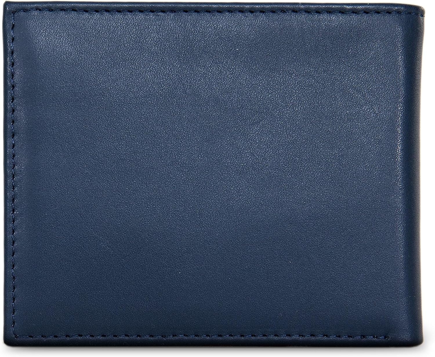 image:imageNautica Mens Bifold Leather Wallet RFID Blocking ID Window Card Slots Organization Durable Stylishmbroidered Sail Navy