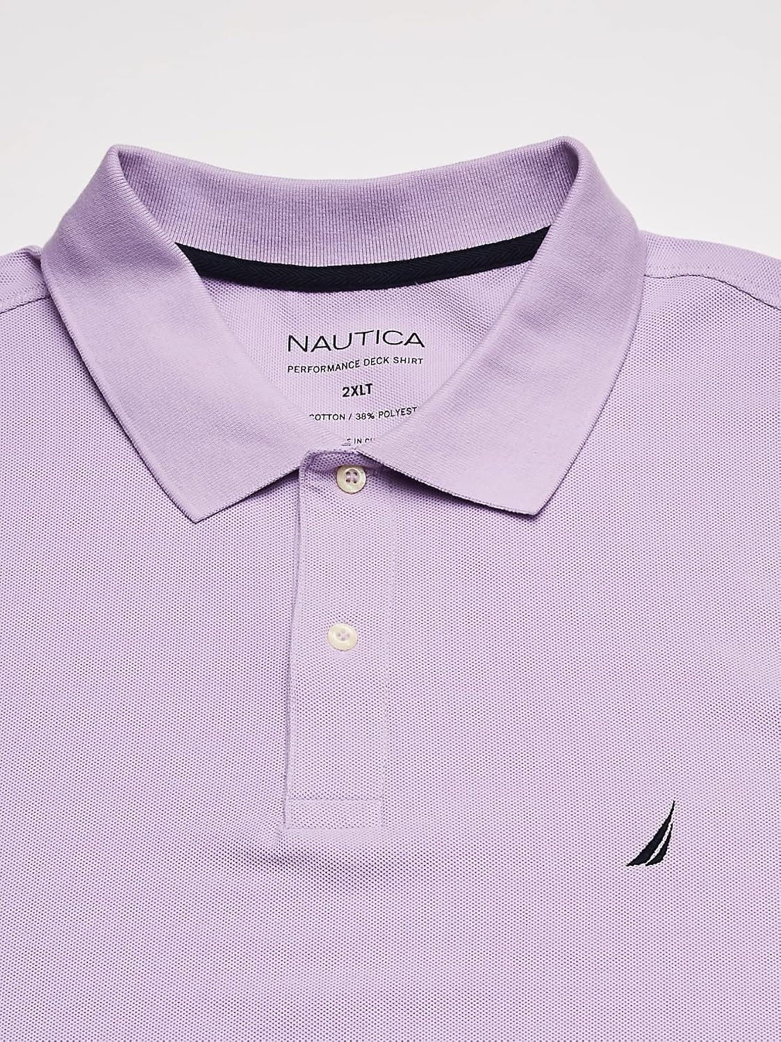 image:imageNautica Mens Big and Tall Classic Fit Short Sleeve Solid Performance Deck Polo ShirtLavendula