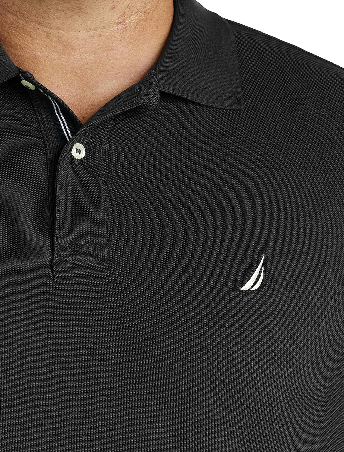 image:imageNautica Mens Big and Tall Classic Fit Short Sleeve Solid Performance Deck Polo ShirtTrue Black