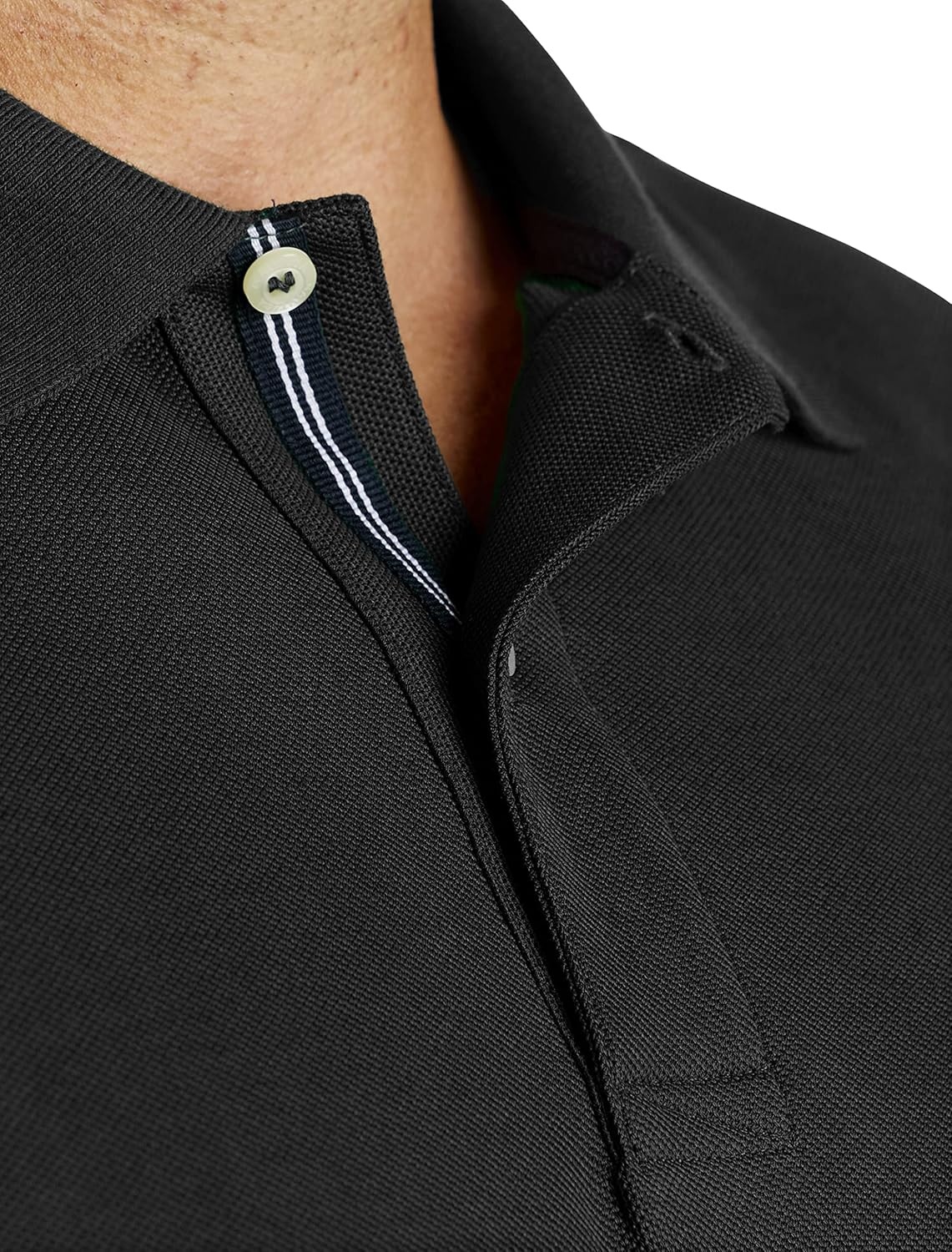 image:imageNautica Mens Big and Tall Classic Fit Short Sleeve Solid Performance Deck Polo ShirtTrue Black
