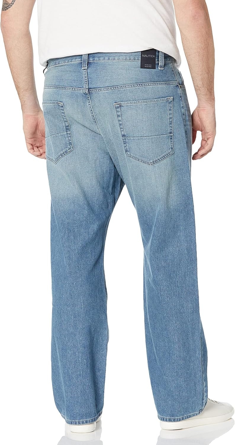 image:imageNautica Mens Big and Tall Relaxed Fit JeanHook Line Blue