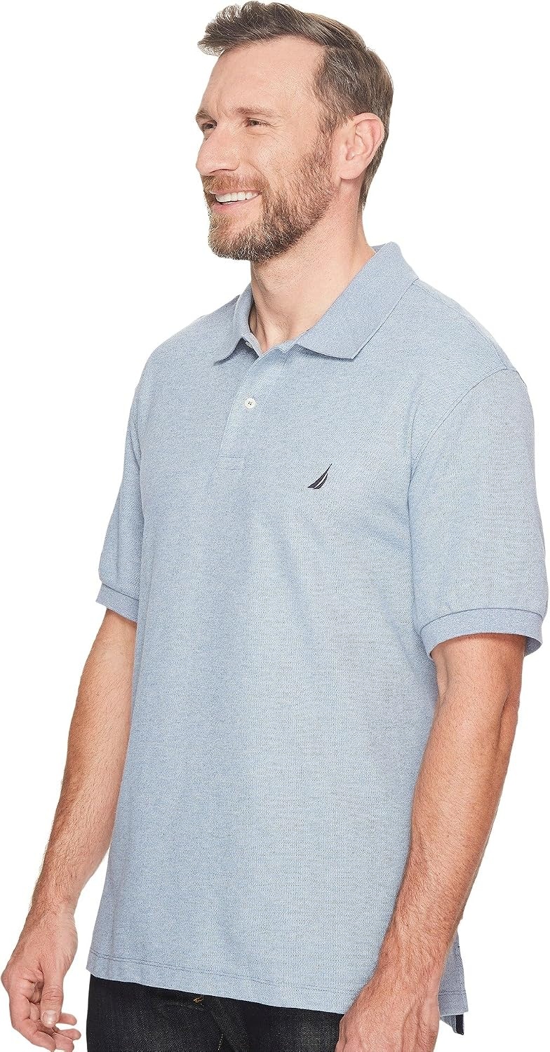 image:imageNautica Mens Big and Tall Short Sleeve Solid Deck Polo ShirtDeep Anchor Heather