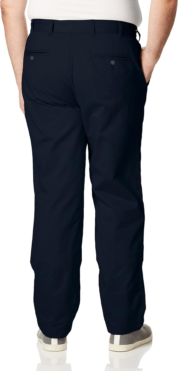 image:imageNautica Mens Big and Tall Twill FlatFront PantTrue Navy D83050