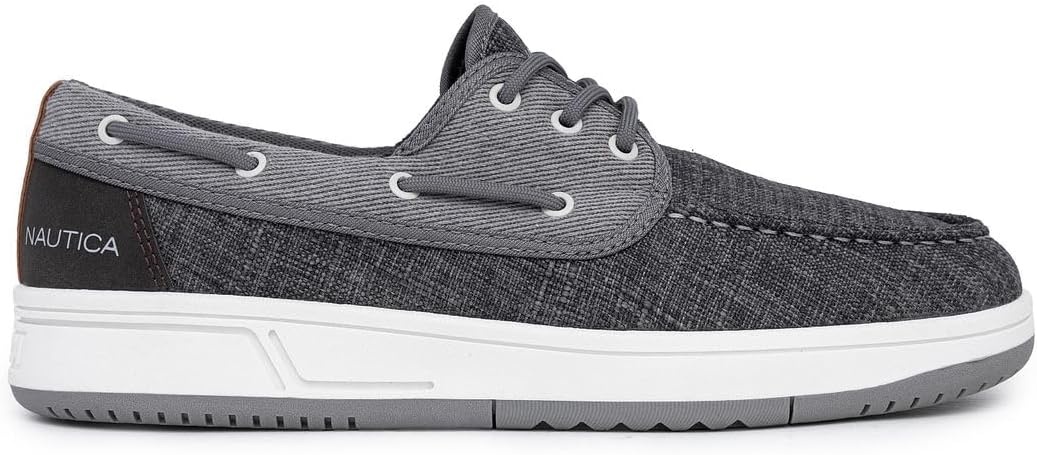 image:imageNautica Mens Casual Boat Shoes MocToe Loafers with Cushioned Insole Deck Fashion SneakerCharcoalando