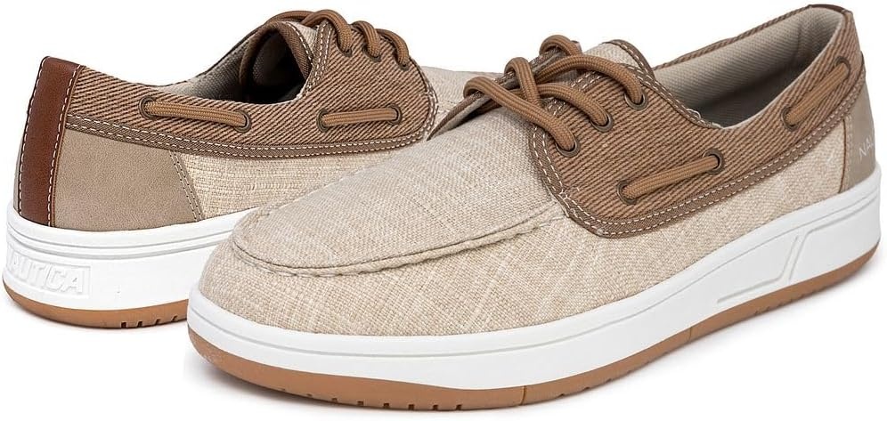 image:imageNautica Mens Casual Boat Shoes MocToe Loafers with Cushioned Insole Deck Fashion SneakerTaupeando