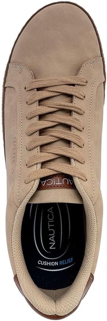 image:imageNautica Mens Casual Court Fashion Sneakers Classic LowTop LaceUp Shoes Comfortable Everyday Walking Style with Durable Outsole and Vegan Leather UpperSandjalad