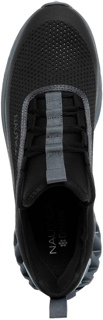 image:imageNautica Mens Casual Fashion Sneakers Lightweight LaceUp Athletic Walking Shoes for Gym amp Tennis ComfortableBlack Bluewyern