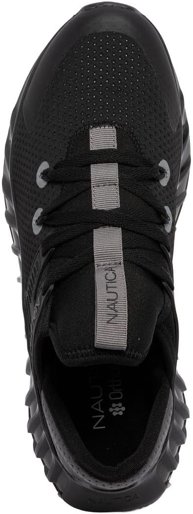 image:imageNautica Mens Casual Fashion Sneakers Lightweight LaceUp Athletic Walking Shoes for Gym amp Tennis ComfortableBlack Charcoalkediri