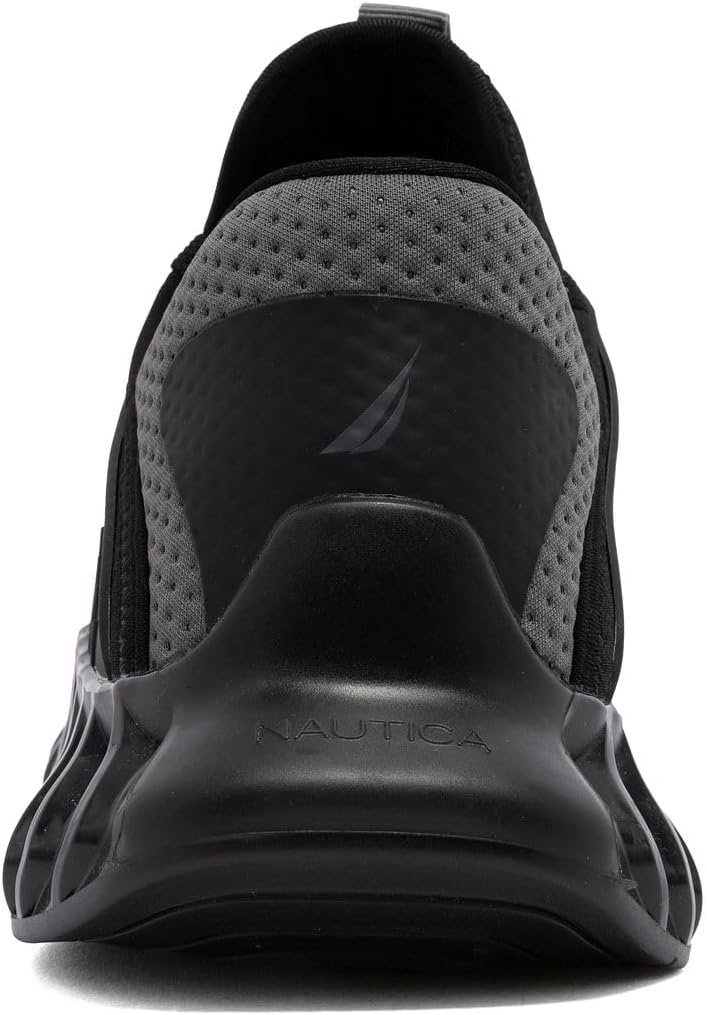image:imageNautica Mens Casual Fashion Sneakers Lightweight LaceUp Athletic Walking Shoes for Gym amp Tennis ComfortableBlack Charcoalkediri