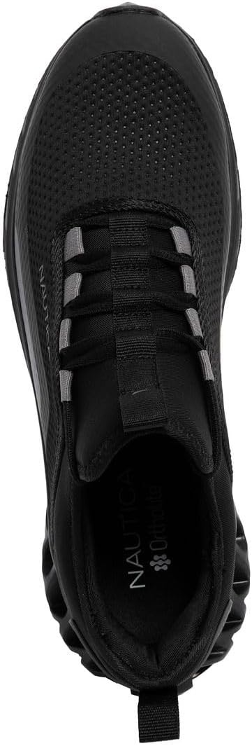 image:imageNautica Mens Casual Fashion Sneakers Lightweight LaceUp Athletic Walking Shoes for Gym amp Tennis ComfortableBlack Charcoalwyern