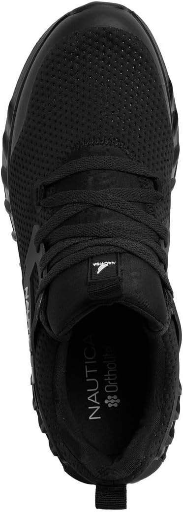 image:imageNautica Mens Casual Fashion Sneakers Lightweight LaceUp Athletic Walking Shoes for Gym amp Tennis ComfortableBlacklazith