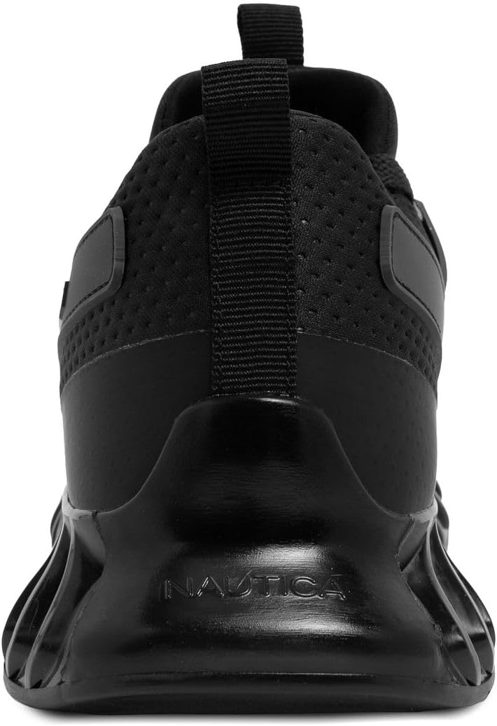 image:imageNautica Mens Casual Fashion Sneakers Lightweight LaceUp Athletic Walking Shoes for Gym amp Tennis ComfortableBlacklazith