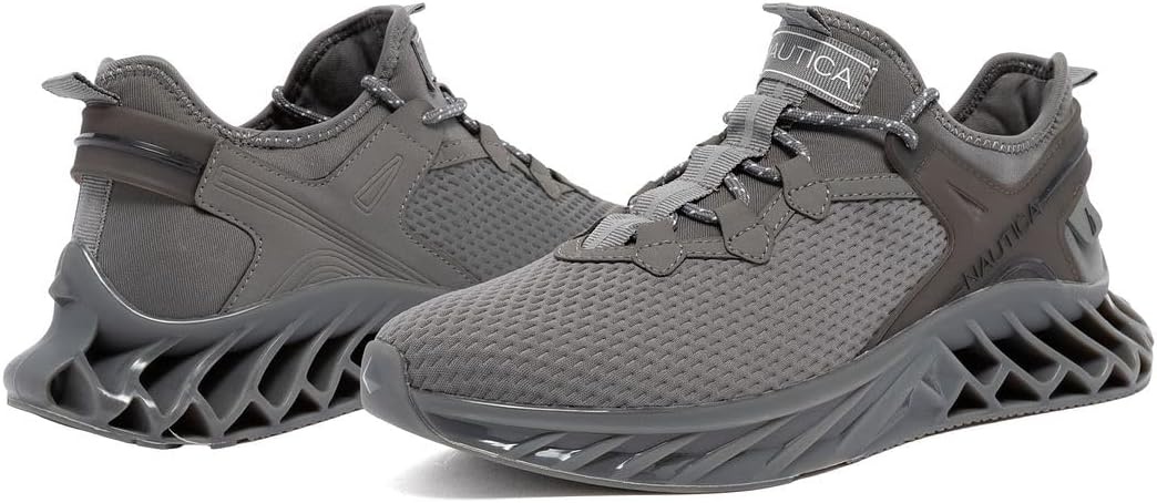 image:imageNautica Mens Casual Fashion Sneakers Lightweight LaceUp Athletic Walking Shoes for Gym amp Tennis ComfortableCharcoal Tonalwandal