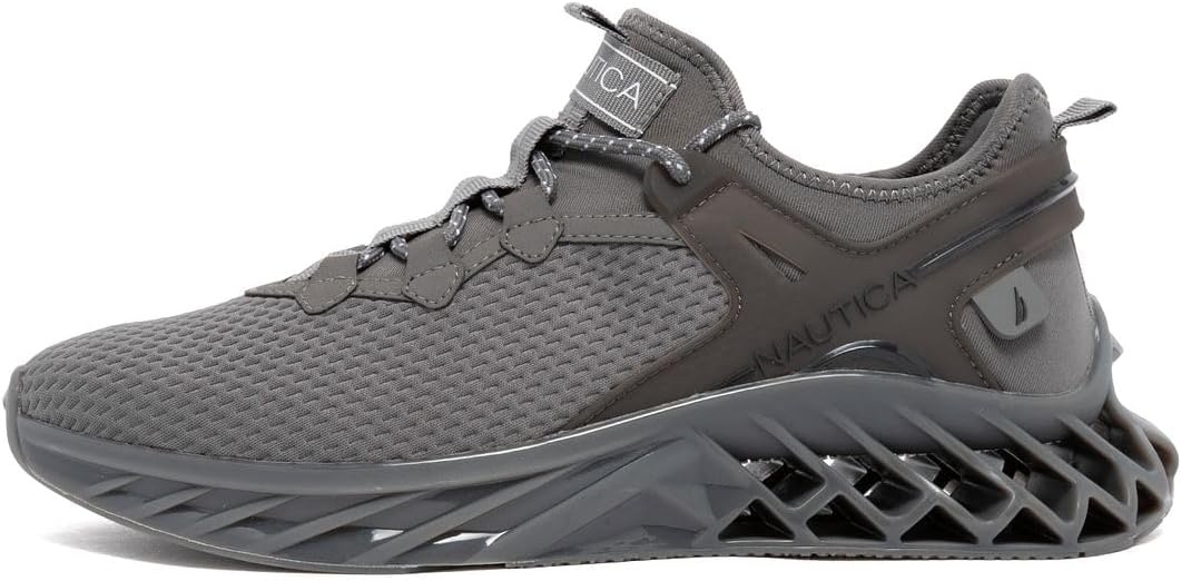 image:imageNautica Mens Casual Fashion Sneakers Lightweight LaceUp Athletic Walking Shoes for Gym amp Tennis ComfortableCharcoal Tonalwandal