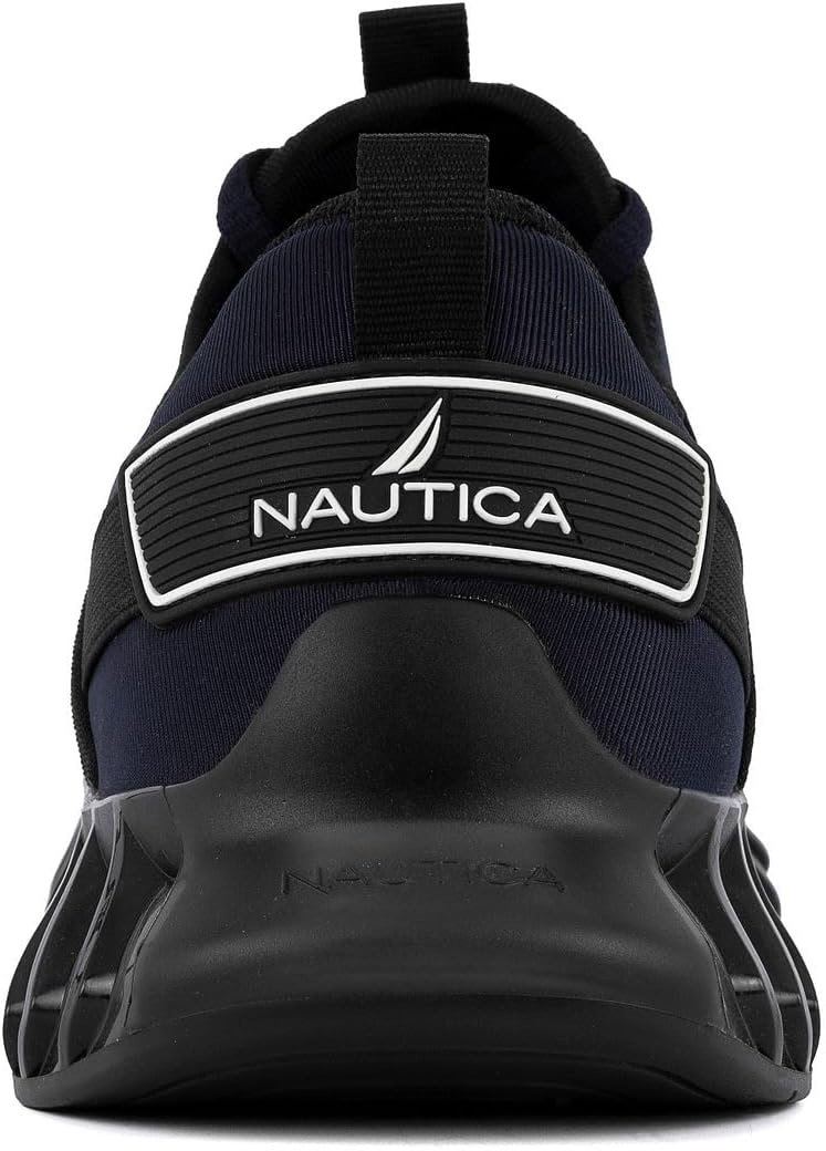 image:imageNautica Mens Casual Fashion Sneakers Lightweight LaceUp Athletic Walking Shoes for Gym amp Tennis ComfortableNavy Black