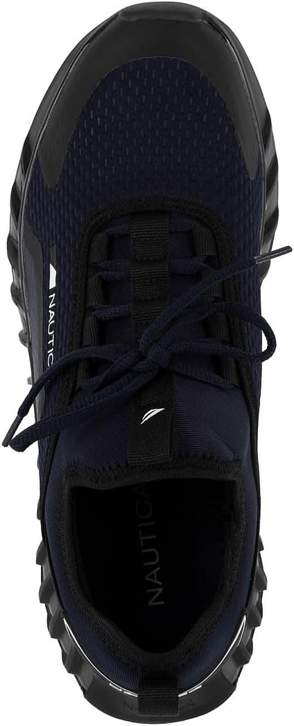 image:imageNautica Mens Casual Fashion Sneakers Lightweight LaceUp Athletic Walking Shoes for Gym amp Tennis ComfortableNavy Black