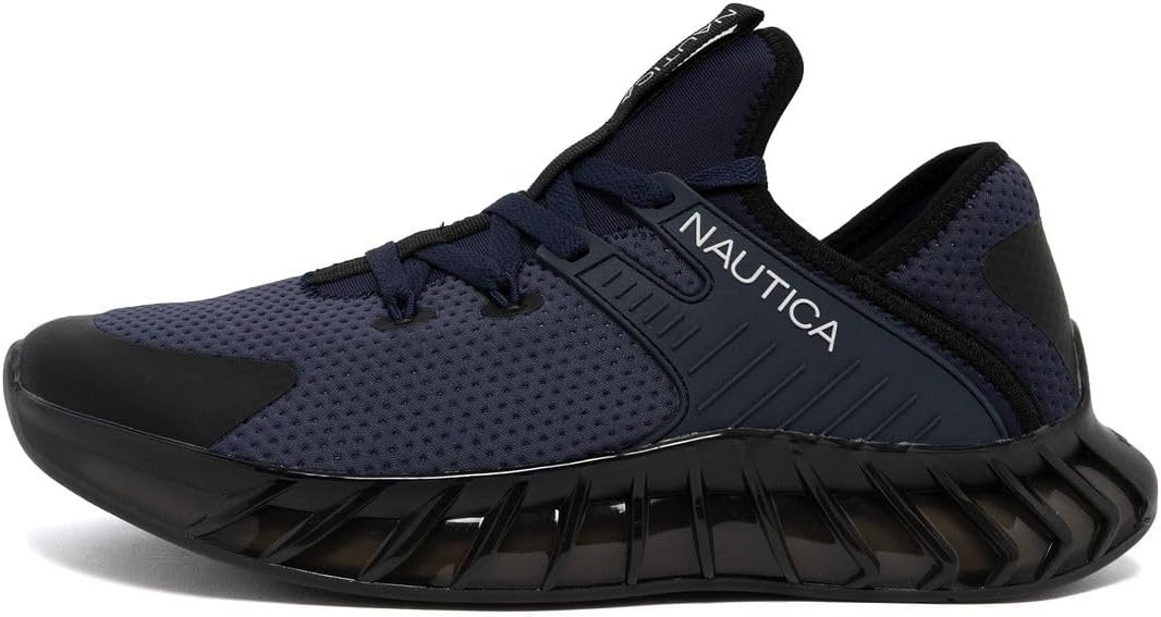 image:imageNautica Mens Casual Fashion Sneakers Lightweight LaceUp Athletic Walking Shoes for Gym amp Tennis ComfortableNavy Blackkediri