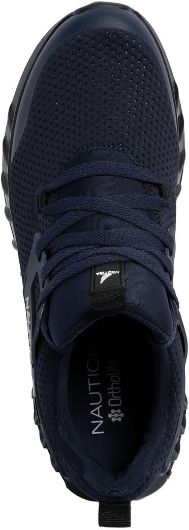 image:imageNautica Mens Casual Fashion Sneakers Lightweight LaceUp Athletic Walking Shoes for Gym amp Tennis ComfortableNavy Blacklazith
