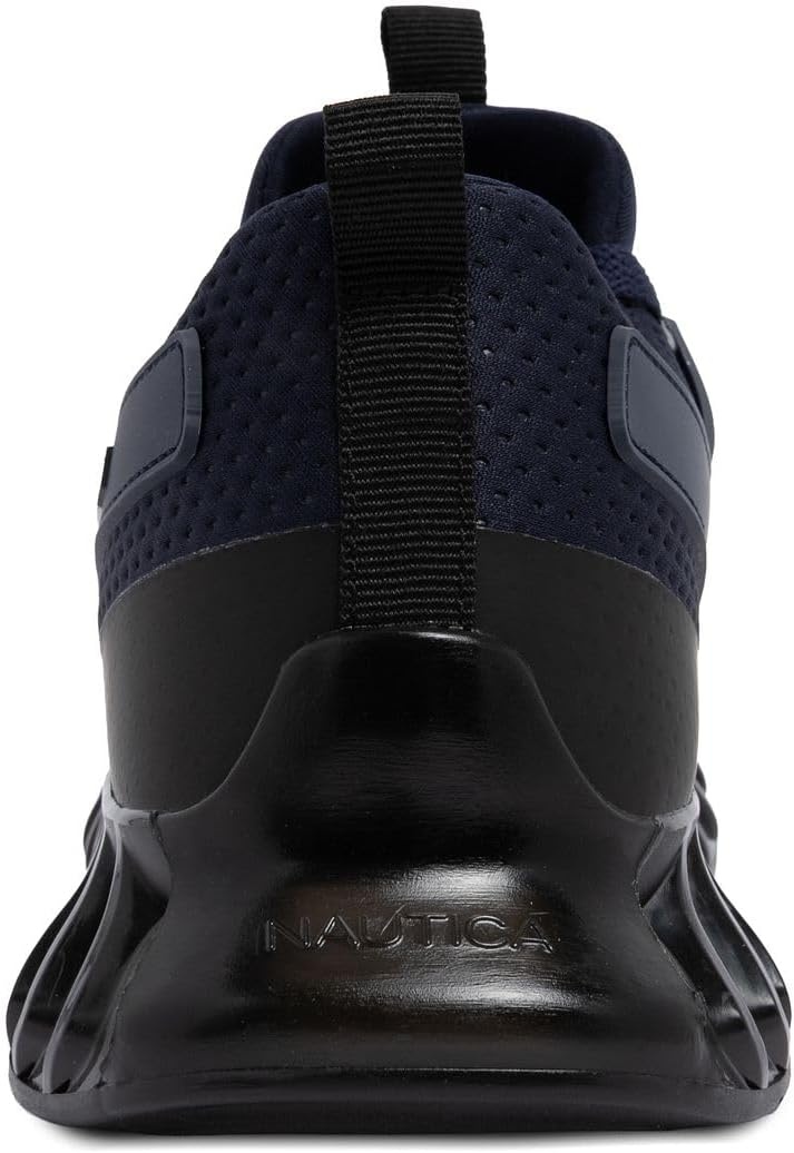 image:imageNautica Mens Casual Fashion Sneakers Lightweight LaceUp Athletic Walking Shoes for Gym amp Tennis ComfortableNavy Blacklazith