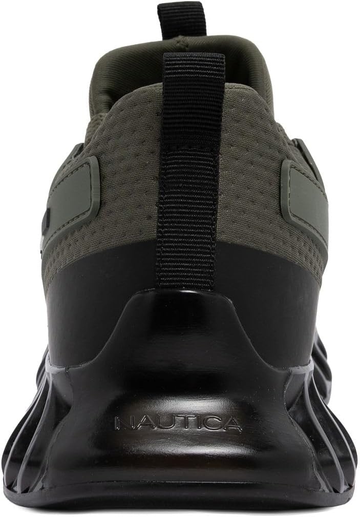 image:imageNautica Mens Casual Fashion Sneakers Lightweight LaceUp Athletic Walking Shoes for Gym amp Tennis ComfortableOlive Blacklazith