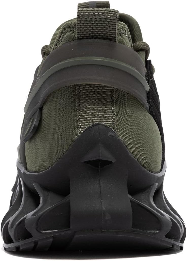 image:imageNautica Mens Casual Fashion Sneakers Lightweight LaceUp Athletic Walking Shoes for Gym amp Tennis ComfortableOlive Blackwandal