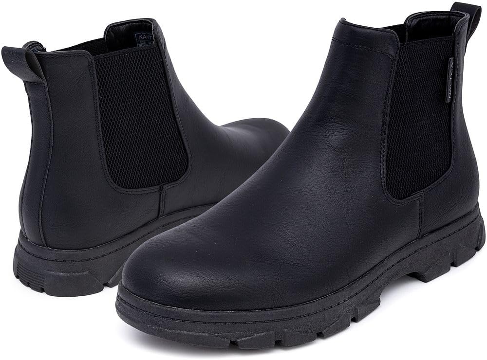 image:imageNautica Mens Chelsea Boot SlipOn Dress Ankle Shoe Chukka Desert BootsWuzerBlack Smooth