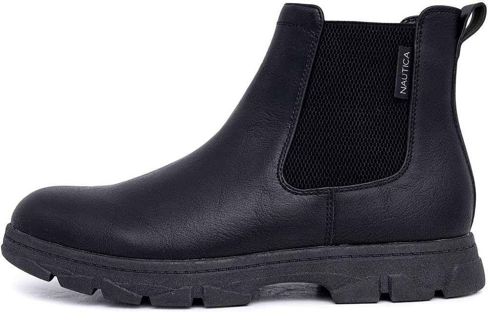 image:imageNautica Mens Chelsea Boot SlipOn Dress Ankle Shoe Chukka Desert BootsWuzerBlack Smooth