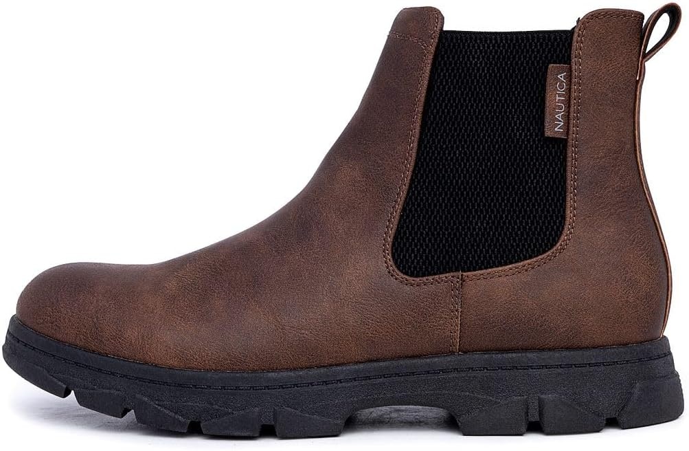 image:imageNautica Mens Chelsea Boot SlipOn Dress Ankle Shoe Chukka Desert BootsWuzerBrown Smooth