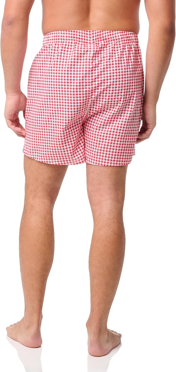 image:imageNautica Mens Classic Cotton 3Pack Woven BoxersAero BlueGingham Rose CoralLobster Print