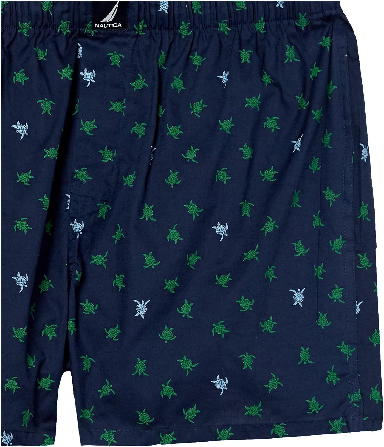 image:imageNautica Mens Classic Cotton 3Pack Woven BoxersBlue DepthsCoastal SkyPop Turtle Print