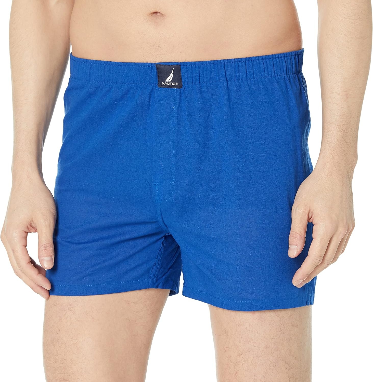 image:imageNautica Mens Classic Cotton 3Pack Woven BoxersBright CobaltAero BlueSailspeacoat Holiday