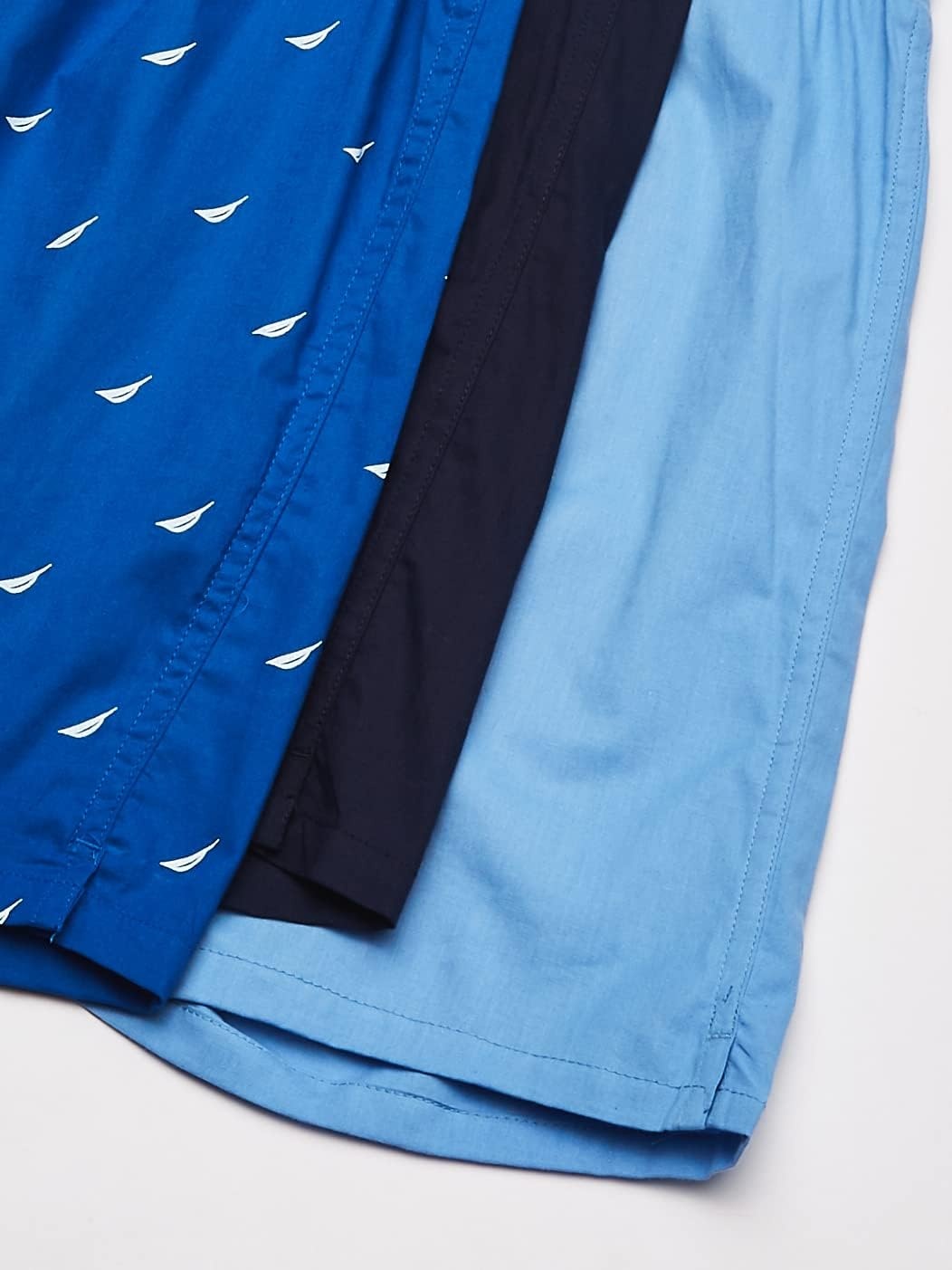 image:imageNautica Mens Classic Cotton 3Pack Woven BoxersPeacoatDellarobbiaSails Sea Cobalt
