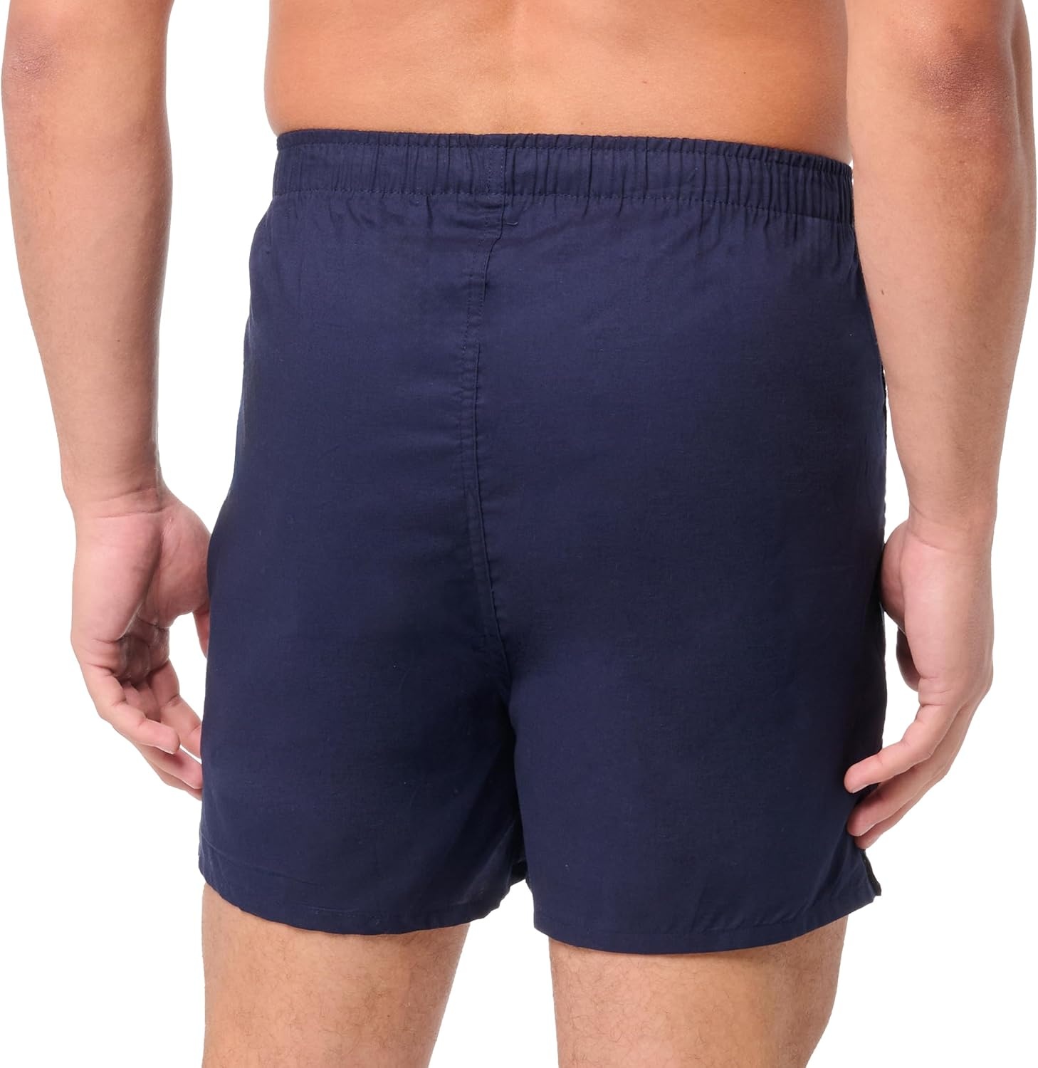 image:imageNautica Mens Classic Cotton 3Pack Woven BoxersPeacoatHoundstooth Scuba BlueAnchor Print