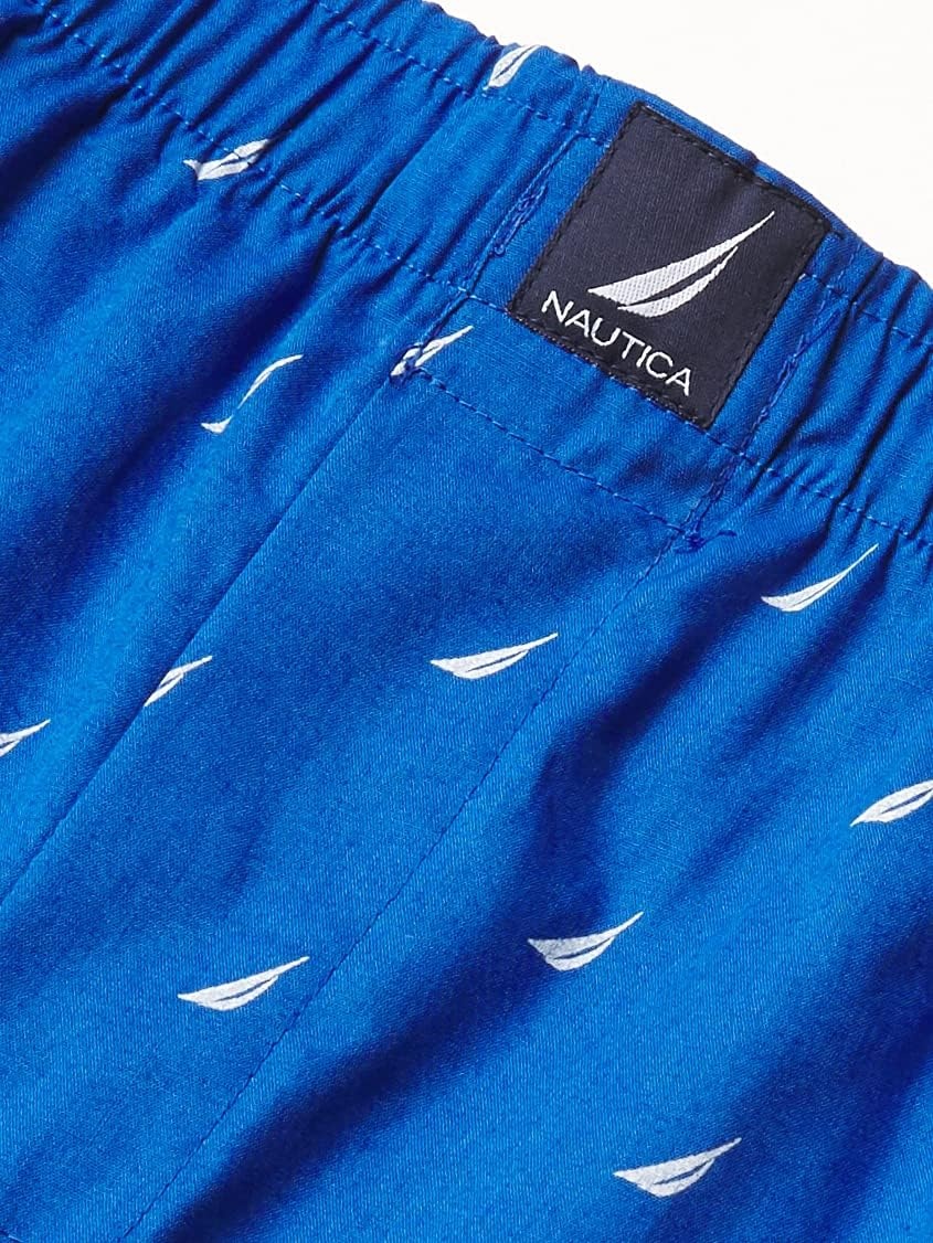 image:imageNautica Mens Classic Cotton 3Pack Woven BoxersPeacoatOcean LapisSails Sea Cobalt
