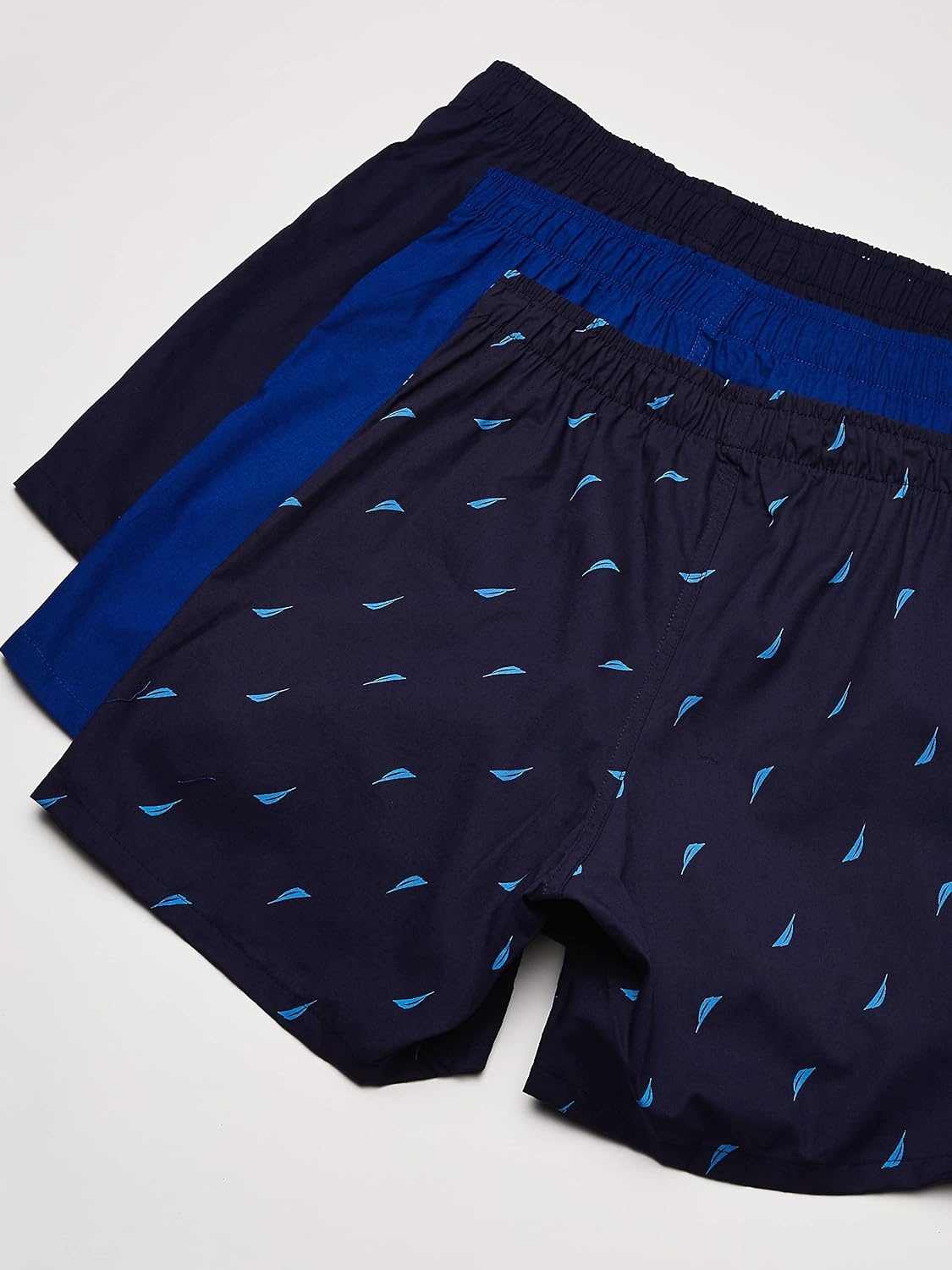 image:imageNautica Mens Classic Cotton 3Pack Woven BoxersPeacoatSurf the WebSails