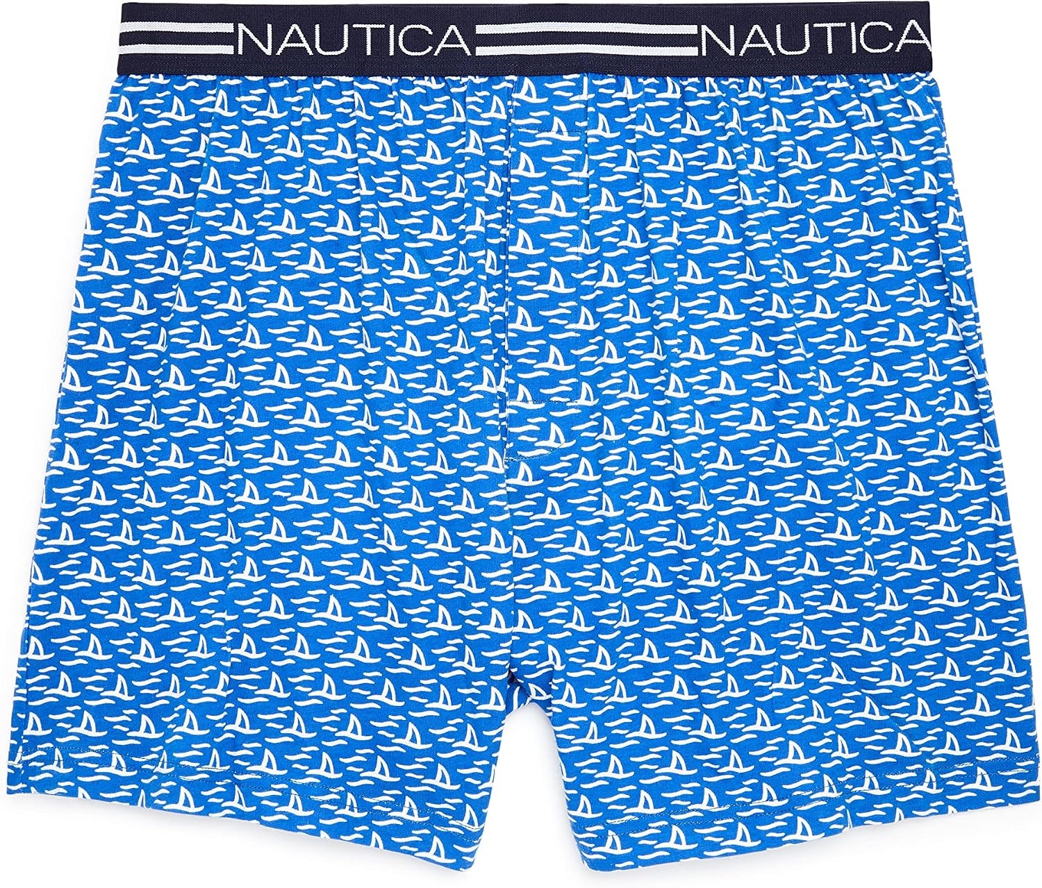 image:imageNautica Mens Classic Cotton Loose Knit BoxerShark AttackBright Blue
