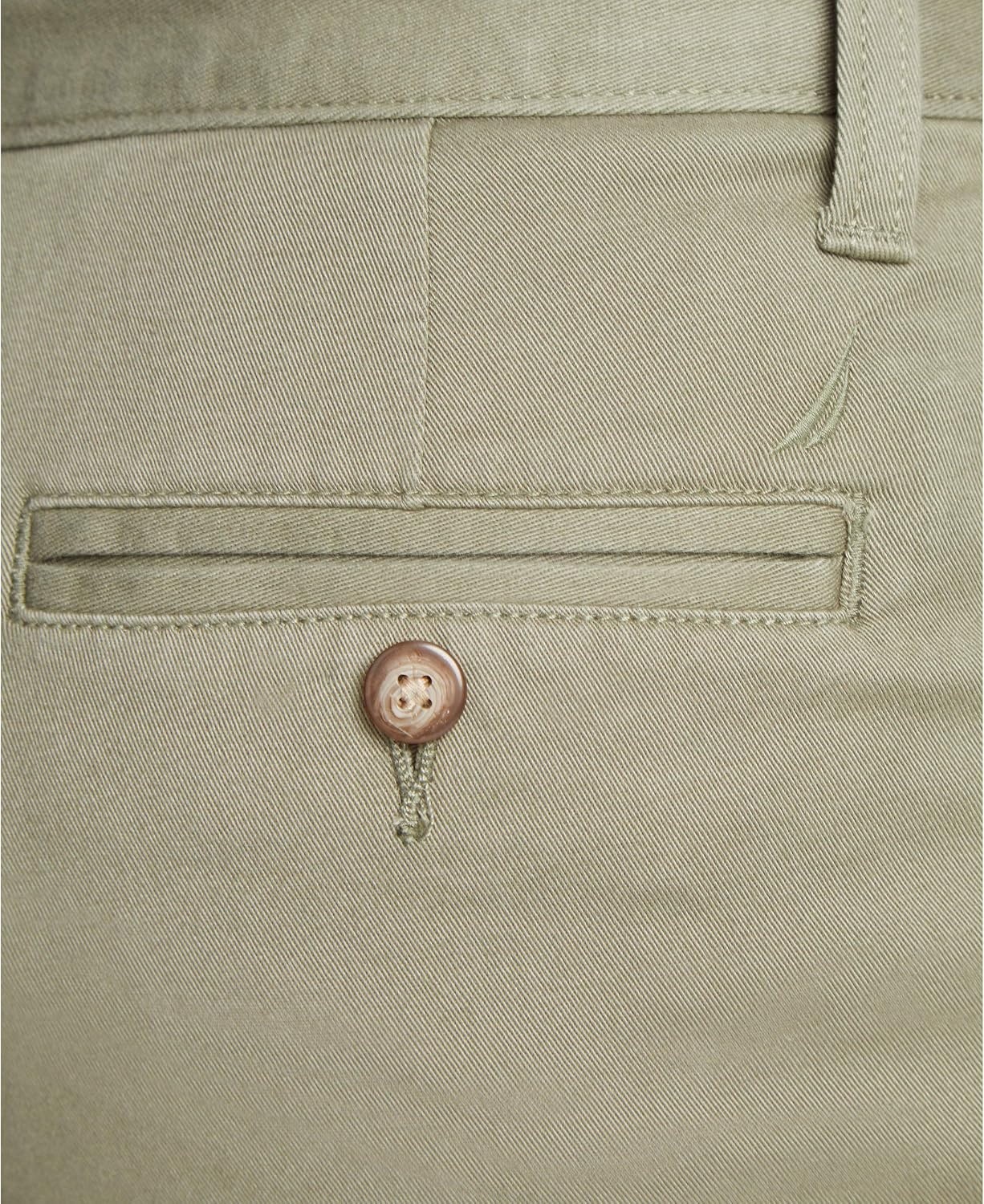 image:imageNautica Mens Classic Fit Flat Front Stretch Solid Chino Deck PantHillside Olive