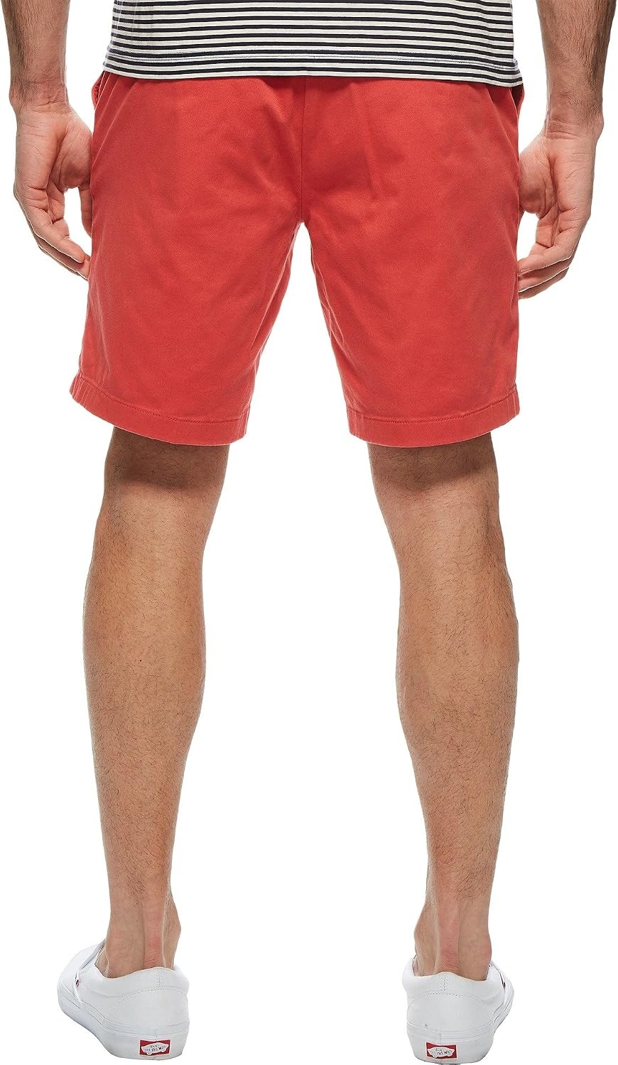 image:imageNautica Mens Classic Fit Flat Front Stretch Solid Chino Deck ShortSailor Red