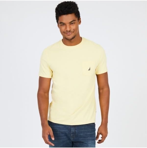 image:imageNautica Mens Classic Fit Pocket TShirtFrench Vanilla
