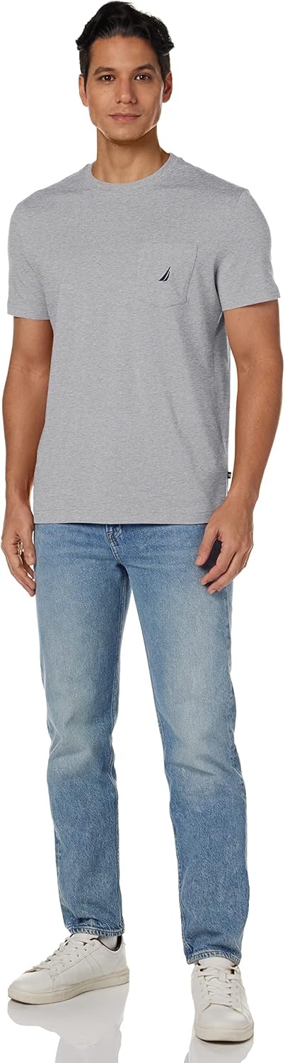 image:imageNautica Mens Classic Fit Pocket TShirtGrey Heather