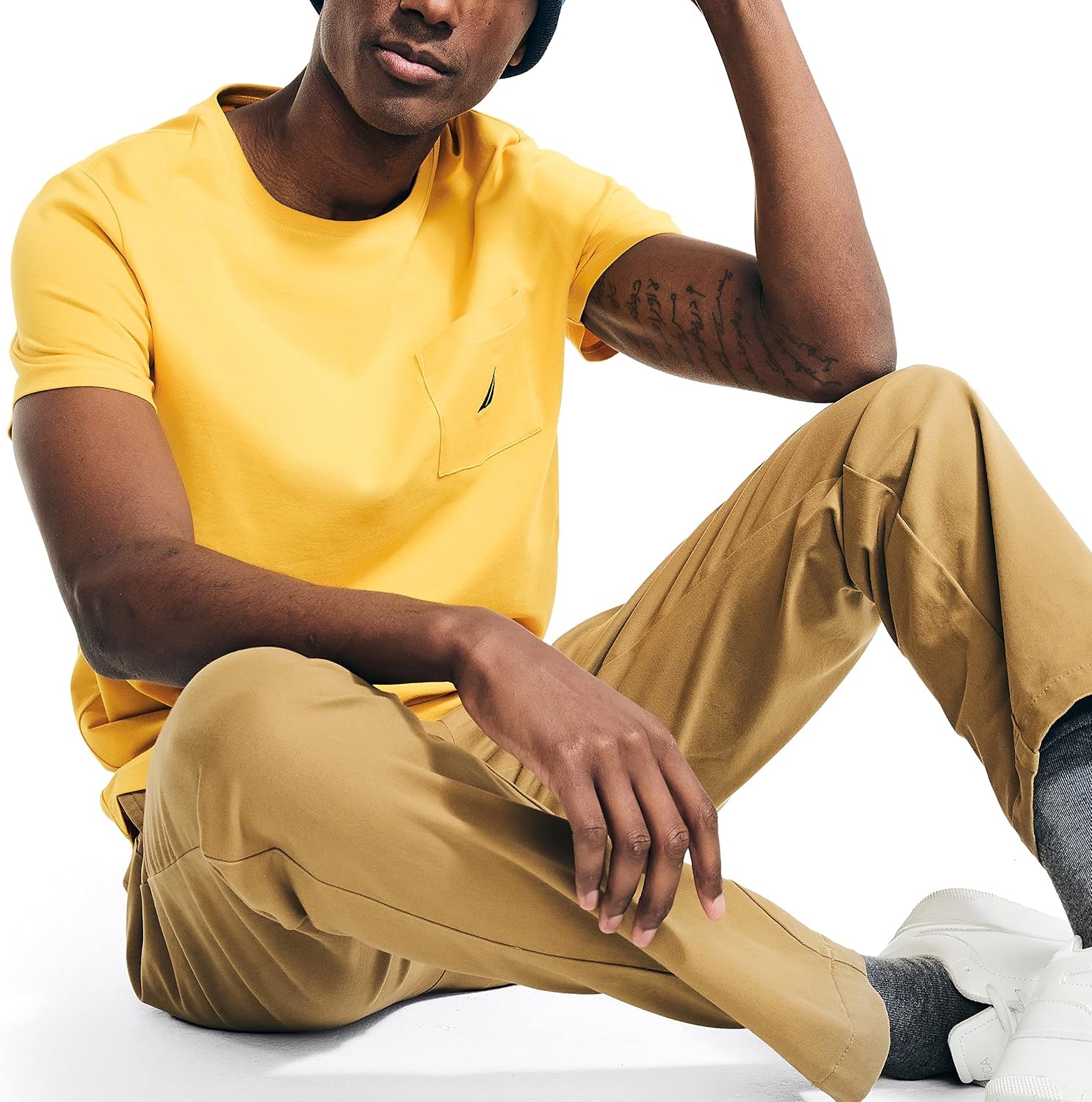 image:imageNautica Mens Classic Fit Pocket TShirtLightning Gold