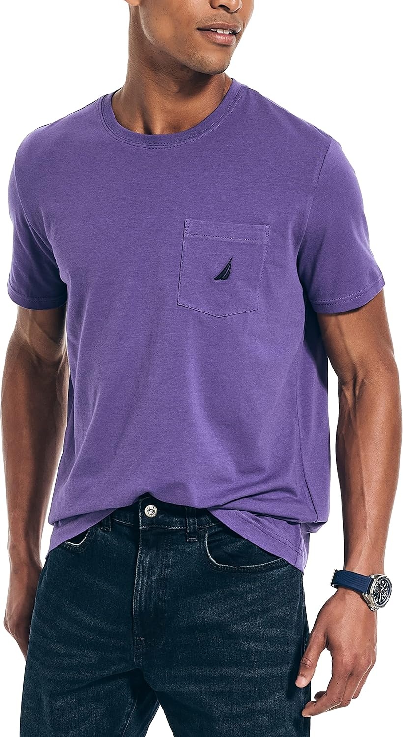 image:imageNautica Mens Classic Fit Pocket TShirtNeptune Purple