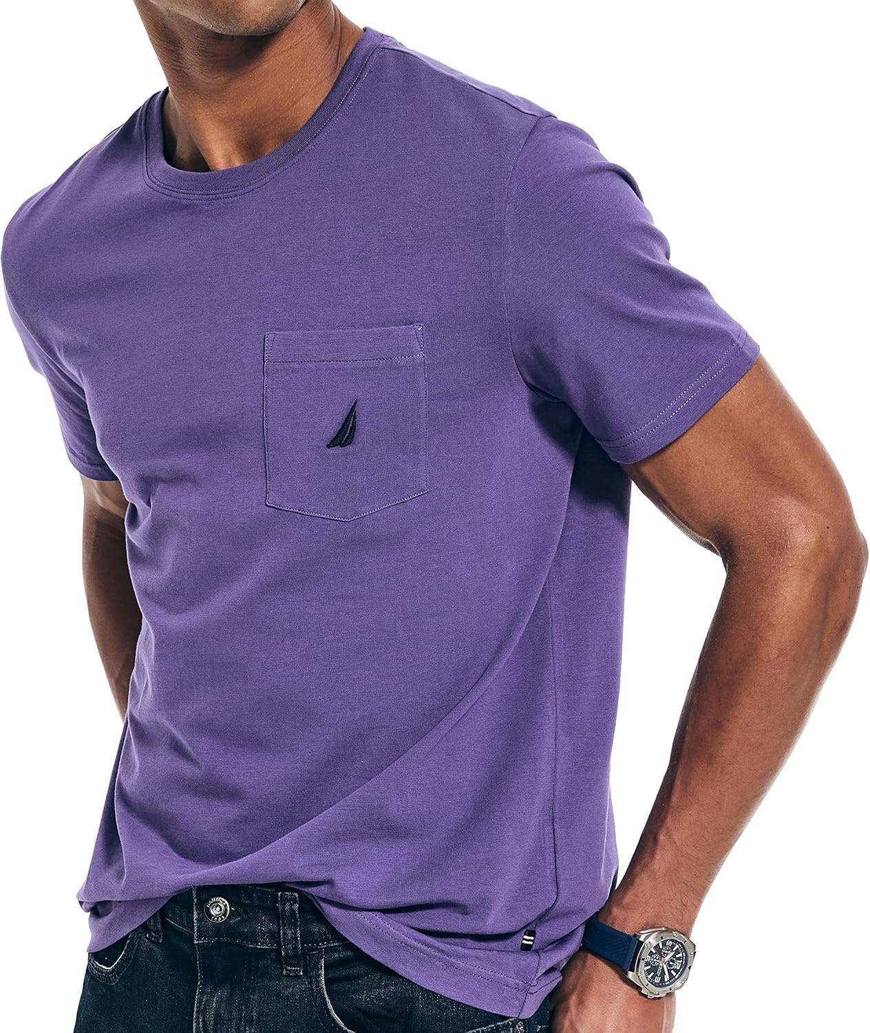 image:imageNautica Mens Classic Fit Pocket TShirtNeptune Purple