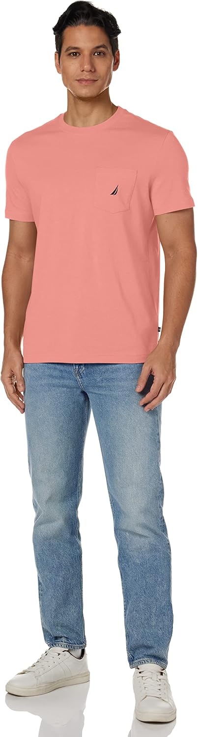 image:imageNautica Mens Classic Fit Pocket TShirtPale Coral