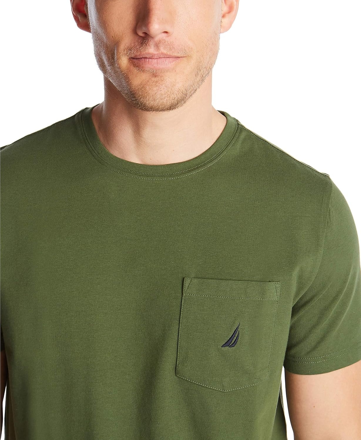 image:imageNautica Mens Classic Fit Pocket TShirtPine Forest Green