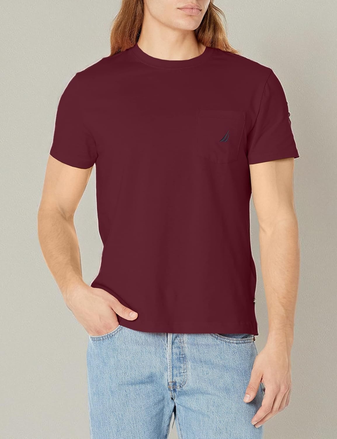 image:imageNautica Mens Classic Fit Pocket TShirtShipwreck Burgundy