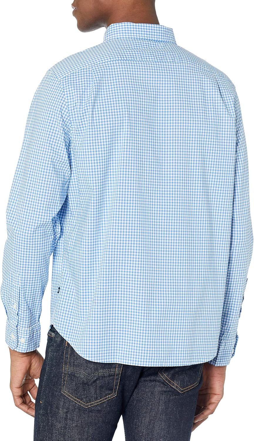 image:imageNautica Mens Classic Fit Stretch Solid Long Sleeve Button Down ShirtLight French Blue