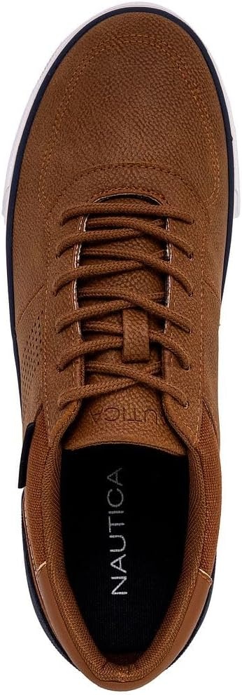 image:imageNautica Mens Classic LaceUp Boat Shoes Low Top Fashion Sneaker Stylish and Comfortable Casual ShoeTan Navy