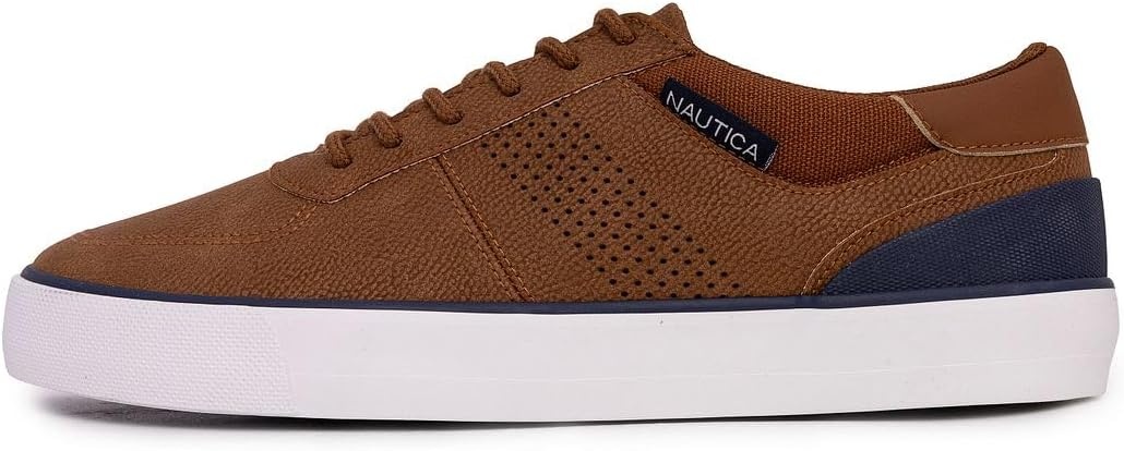 image:imageNautica Mens Classic LaceUp Boat Shoes Low Top Fashion Sneaker Stylish and Comfortable Casual ShoeTan Navy